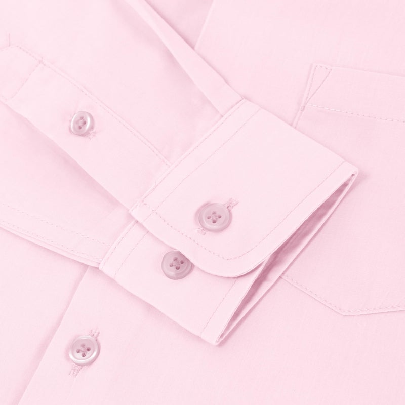 Spring Notion Big Boys' Long Sleeve Dress Shirt 4T Marshmallow Pink - Image 5